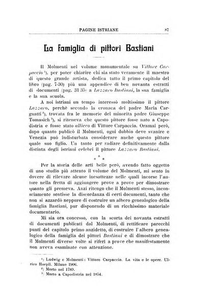 Pagine istriane periodico scientifico letterario-artistico