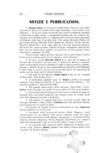 Pagine istriane periodico scientifico letterario-artistico