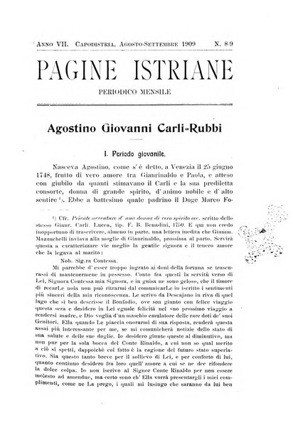 Pagine istriane periodico scientifico letterario-artistico