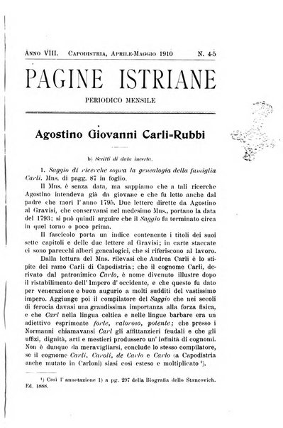 Pagine istriane periodico scientifico letterario-artistico