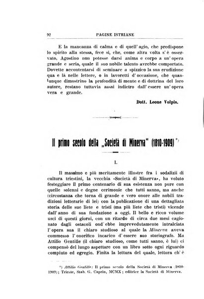 Pagine istriane periodico scientifico letterario-artistico