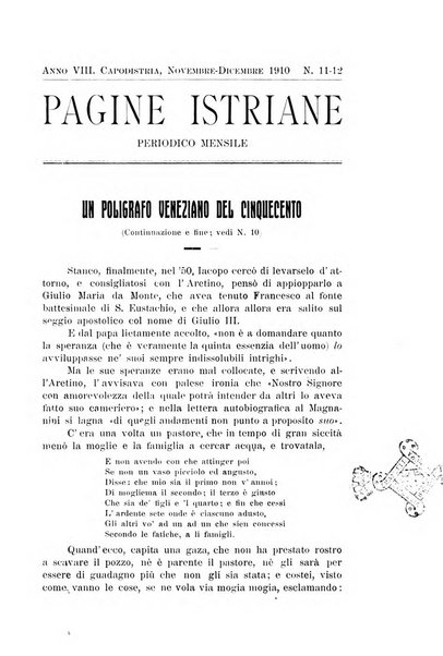 Pagine istriane periodico scientifico letterario-artistico