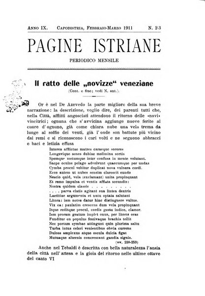 Pagine istriane periodico scientifico letterario-artistico