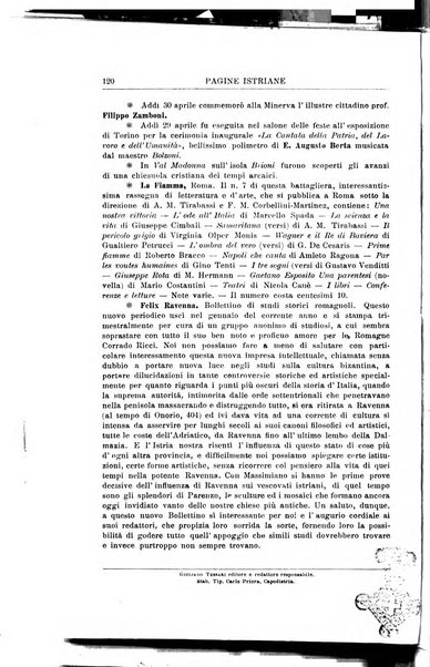 Pagine istriane periodico scientifico letterario-artistico