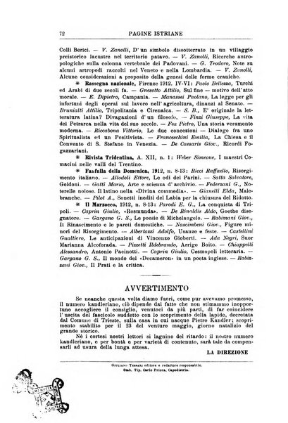 Pagine istriane periodico scientifico letterario-artistico