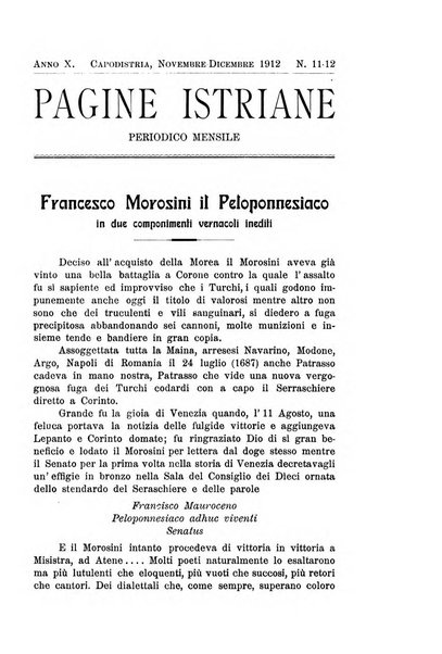 Pagine istriane periodico scientifico letterario-artistico