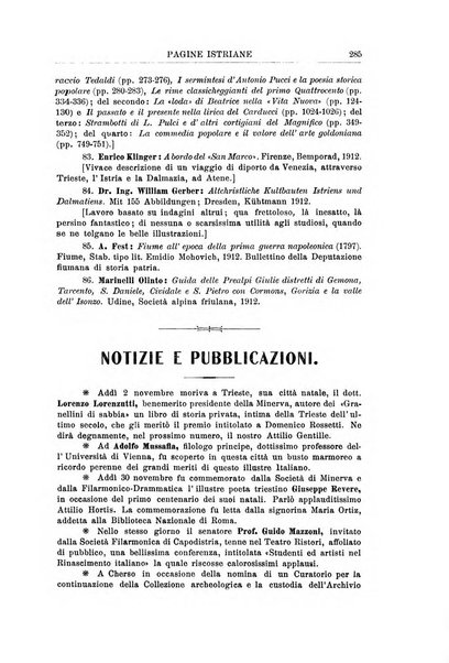 Pagine istriane periodico scientifico letterario-artistico