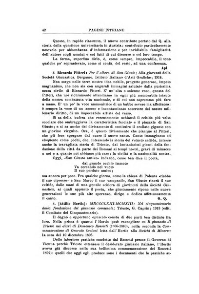 Pagine istriane periodico scientifico letterario-artistico