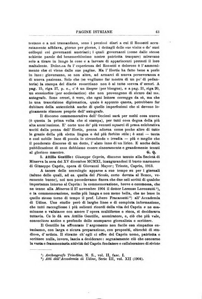 Pagine istriane periodico scientifico letterario-artistico