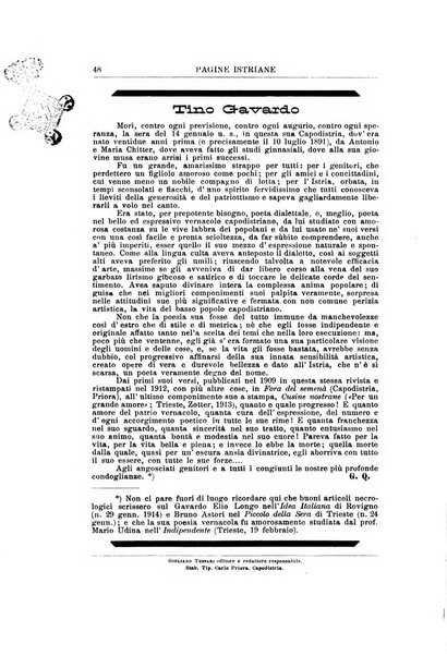 Pagine istriane periodico scientifico letterario-artistico