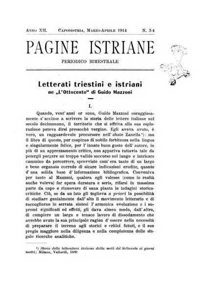 Pagine istriane periodico scientifico letterario-artistico