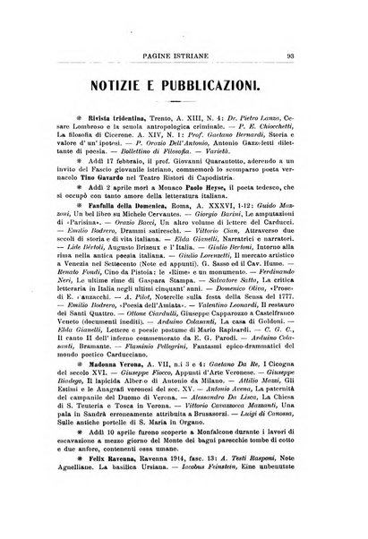 Pagine istriane periodico scientifico letterario-artistico