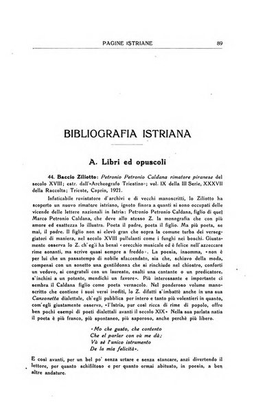 Pagine istriane periodico scientifico letterario-artistico