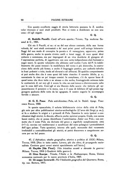 Pagine istriane periodico scientifico letterario-artistico