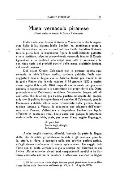 Pagine istriane periodico scientifico letterario-artistico