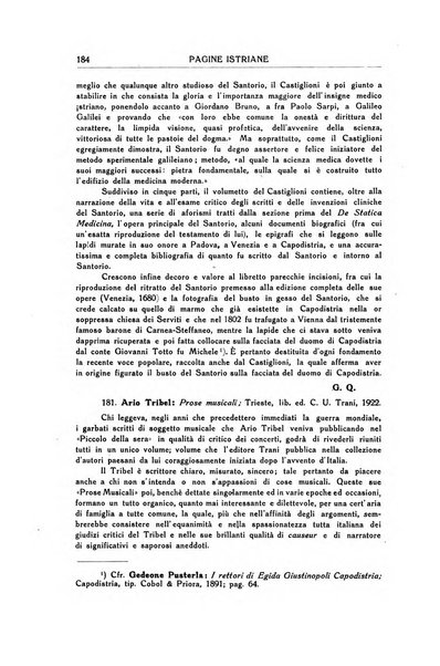 Pagine istriane periodico scientifico letterario-artistico