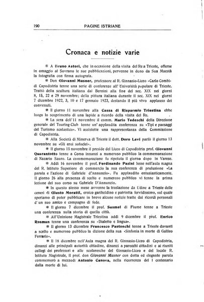 Pagine istriane periodico scientifico letterario-artistico