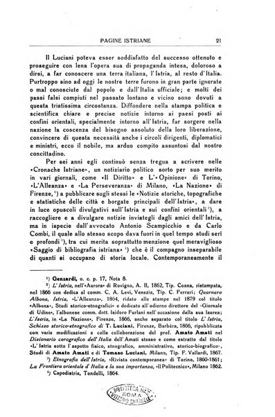 Pagine istriane periodico scientifico letterario-artistico