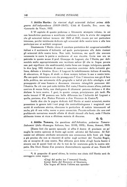 Pagine istriane periodico scientifico letterario-artistico