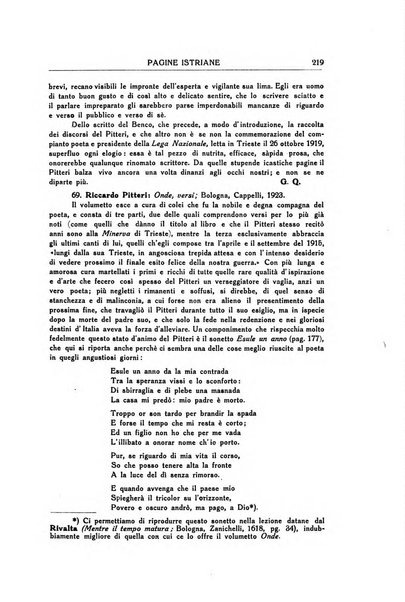 Pagine istriane periodico scientifico letterario-artistico