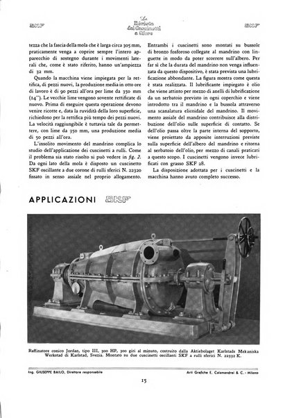 La Rivista dei cuscinetti a sfere rivista tecnica sulle applicazioni dei cuscinetti a sfere ed a rulli