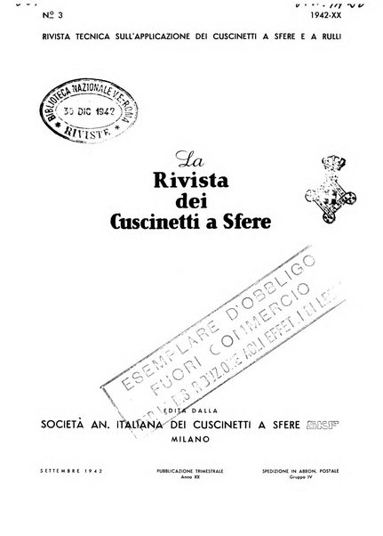 La Rivista dei cuscinetti a sfere rivista tecnica sulle applicazioni dei cuscinetti a sfere ed a rulli