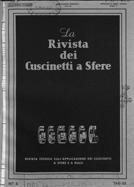 La Rivista dei cuscinetti a sfere rivista tecnica sulle applicazioni dei cuscinetti a sfere ed a rulli