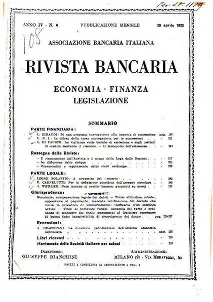 Rivista bancaria