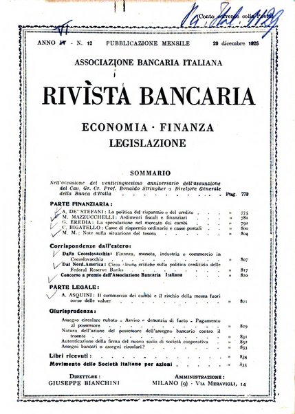 Rivista bancaria