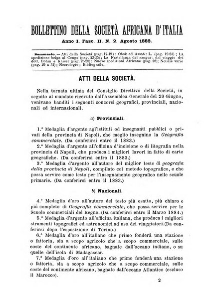 Africa bollettino della Società africana d'Italia