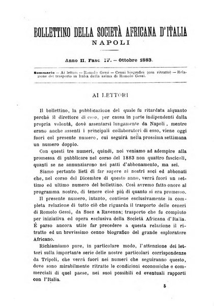 Africa bollettino della Società africana d'Italia