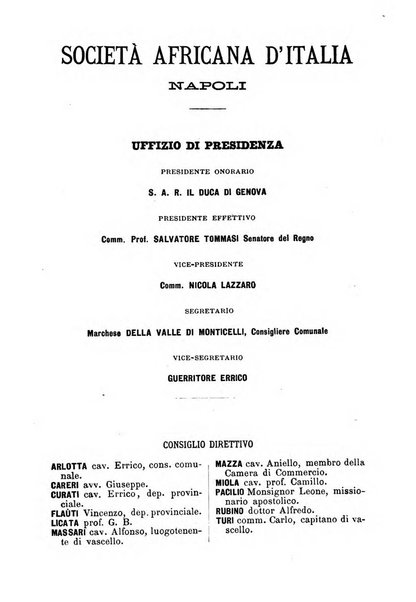 Africa bollettino della Società africana d'Italia