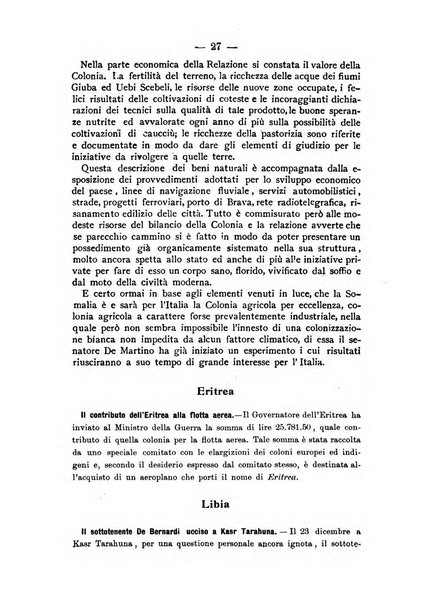 L'Africa italiana bollettino della Società africana d'Italia