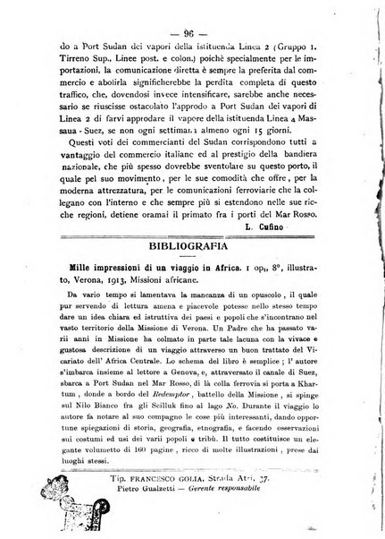 L'Africa italiana bollettino della Società africana d'Italia