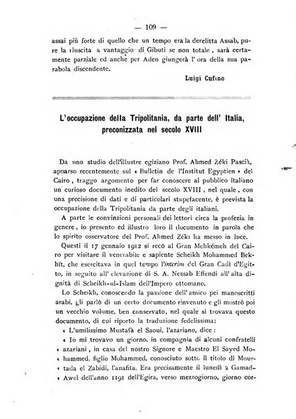 L'Africa italiana bollettino della Società africana d'Italia