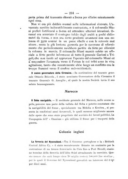 L'Africa italiana bollettino della Società africana d'Italia