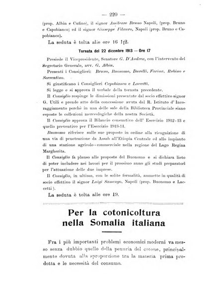 L'Africa italiana bollettino della Società africana d'Italia