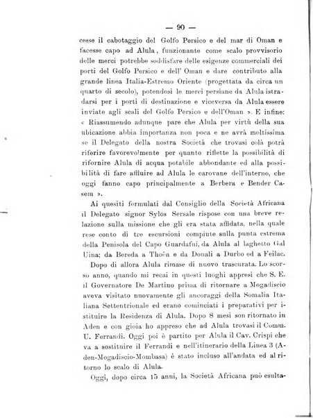 L'Africa italiana bollettino della Società africana d'Italia