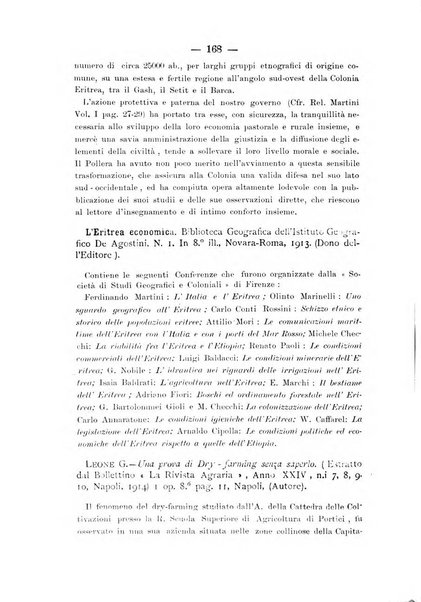 L'Africa italiana bollettino della Società africana d'Italia