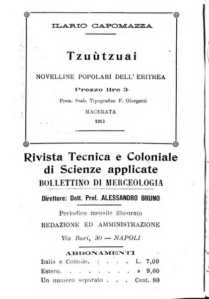 L'Africa italiana bollettino della Società africana d'Italia