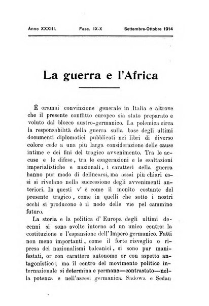 L'Africa italiana bollettino della Società africana d'Italia