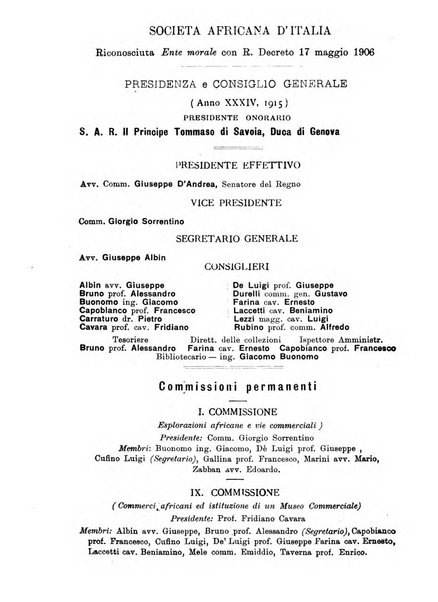 L'Africa italiana bollettino della Società africana d'Italia