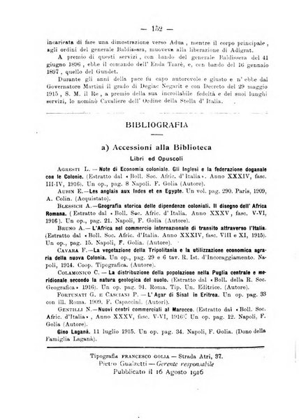 L'Africa italiana bollettino della Società africana d'Italia