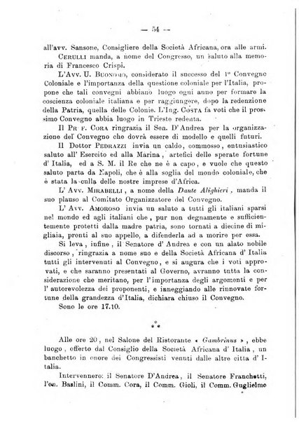 L'Africa italiana bollettino della Società africana d'Italia