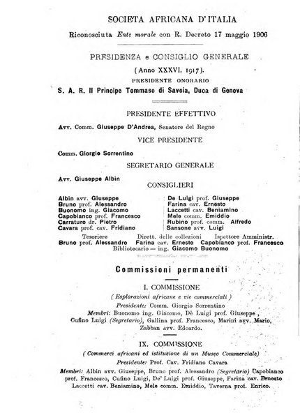 L'Africa italiana bollettino della Società africana d'Italia