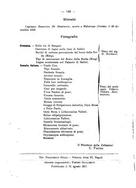 L'Africa italiana bollettino della Società africana d'Italia