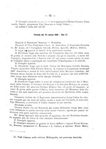 L'Africa italiana bollettino della Società africana d'Italia