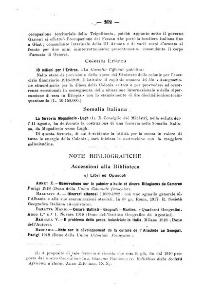 L'Africa italiana bollettino della Società africana d'Italia