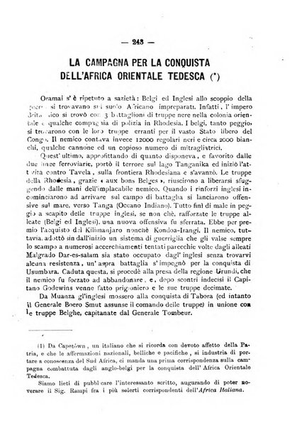 L'Africa italiana bollettino della Società africana d'Italia