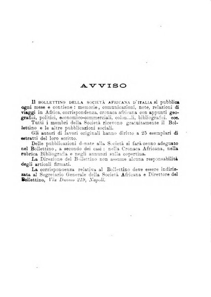 L'Africa italiana bollettino della Società africana d'Italia